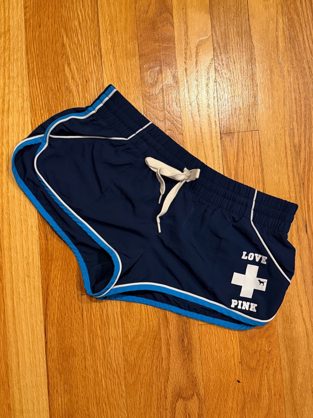Vintage 2000s Victoria’s Secret PINK lifeguard athletic booty shorts navy Sz XS